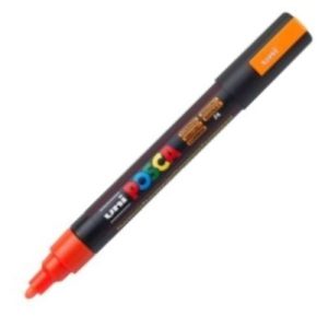 marcador uni posca pc-m5 color naranja punta 1,8-2,5mm