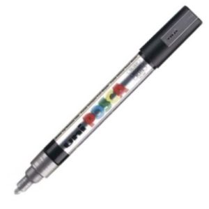 marcador uni posca pc-m5 color plata punta 1,8-2,5mm