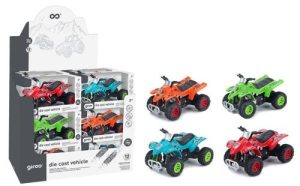 EXP 24 QUAD GIROS PULL BACK MODELOS SURTIDOS ESCALA 1:43