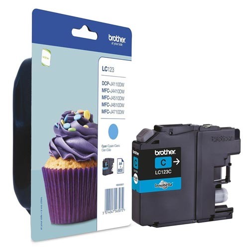 CARTUCHO TINTA COMPATIBLE BROTHER LC121C LC123C CIAN
