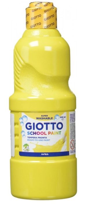 Bote témpera escolar Giotto 500ml amarillo