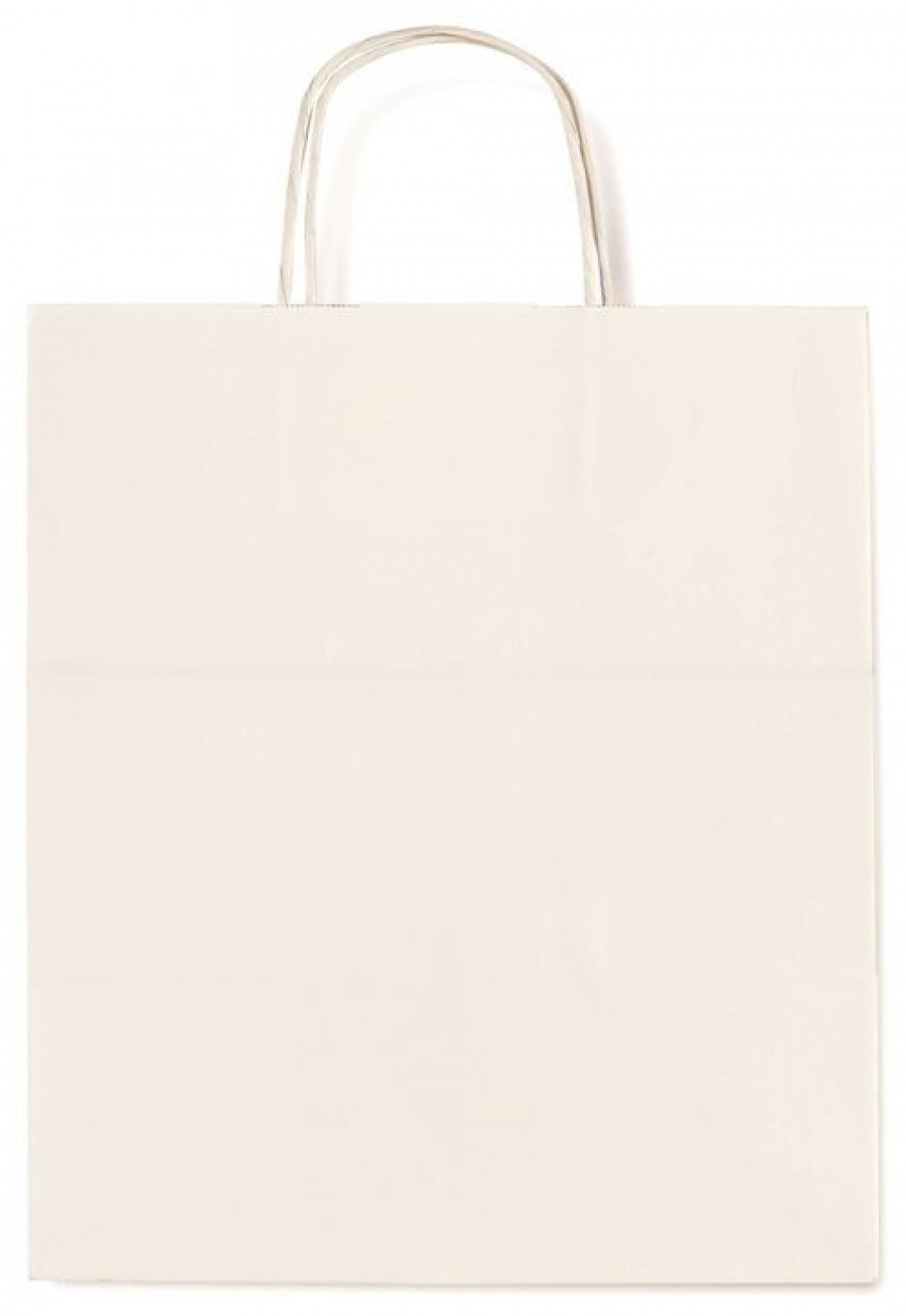 PAQ/25 BOLSAS KRAFT ALLEGRA COLOR BLANCO 41X12X36CM