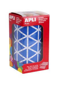 ROLLO GOMETS TRIANGULARES AZUL AUTOADHESIVOS 20MM