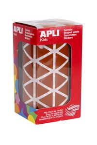 ROLLO GOMETS TRIANGULARES MARRON AUTOADHESIVOS 20MM