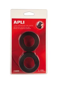 BLISTER CINTA ADHESIVO VELCRO 2X100CM NEGRO