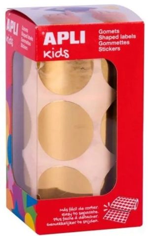 ROLLO GOMETS REDONDO ORO AUTOADHESIVOS 33MM