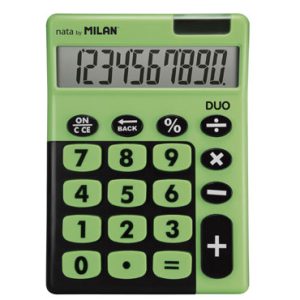 CALCULADORA TOUCH DUO VERDE 10 DIGITOS MILAN