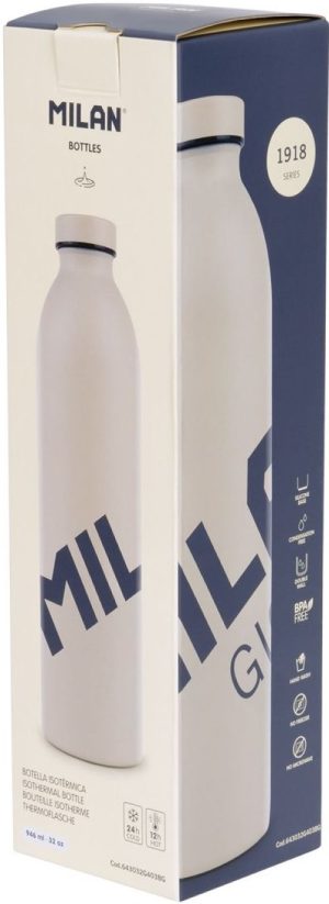Botella isotermica de acero inoxidable 946 ml colección milan gigante 403 color beige