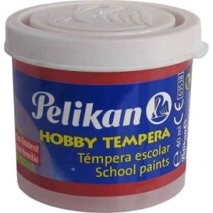 C/6 botes tempera pelikan 40ml color rojo