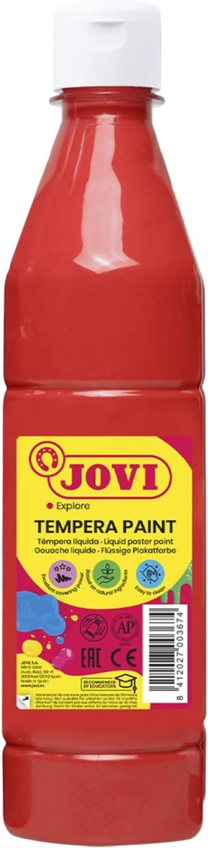 Bote tempera liquida jovi bermellon 500 ml