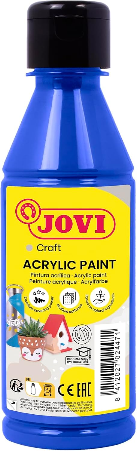 BOTE PINTURA JOVIDECOR ACRYL AZUL ULTRA 250ML