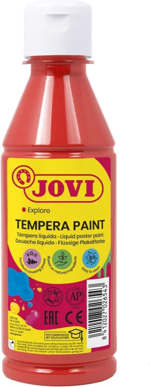BOTE TEMPERA LIQUIDA JOVI 250ML BERMELLON