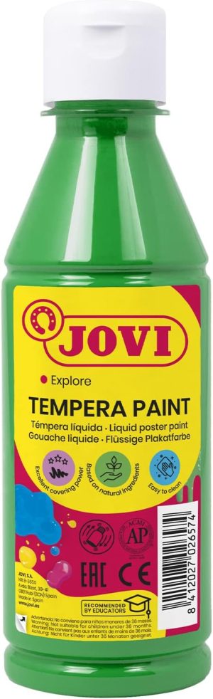 BOTE TEMPERA LIQUIDA JOVI 250ML VERDE MEDIO