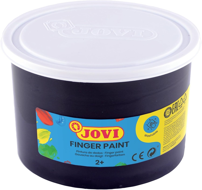 Bote pintura de dedos 500ml negro