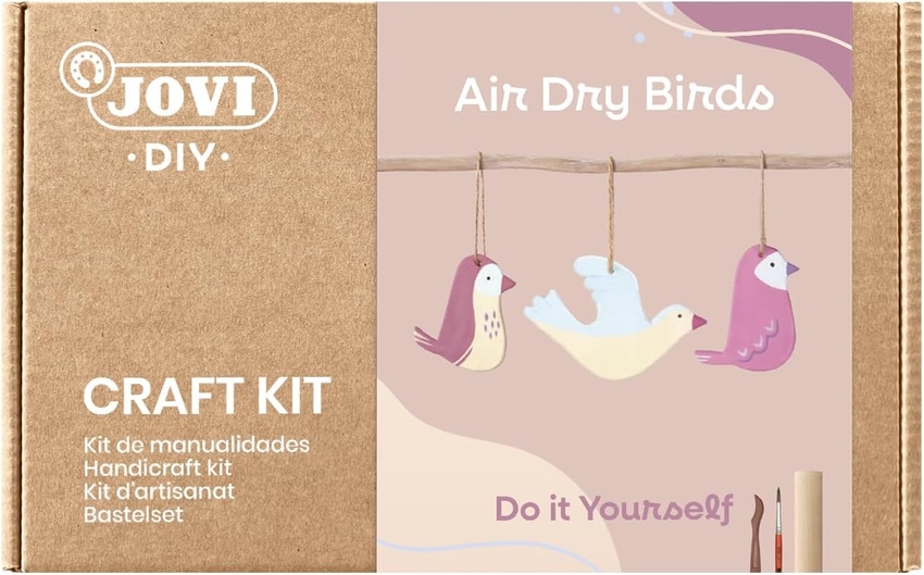 Kit manualidades pajaros con pasta modelar air dry (air dry birds)