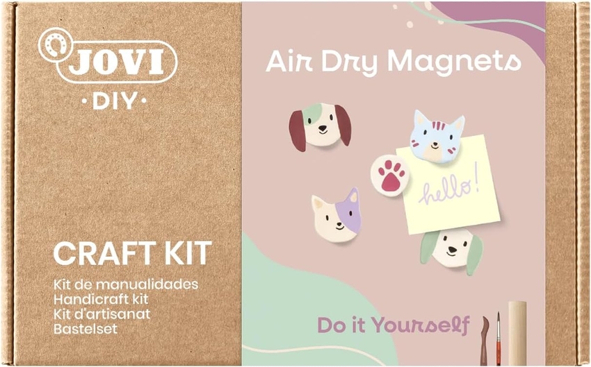Kit manualidades imanes de mascotas con pasta modelar air dry (air dry magnets)