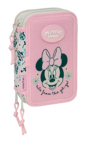 PLUMIER TRIPLE 37 PIEZAS MINNIE MOUSE MINTY 12,5x19,5x5,5cm