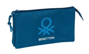 PORTATODO TRIPLE BENETTON BASICS MARINO 22x12x3cm