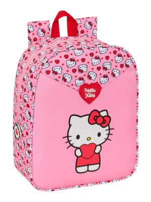 MOCHILA GUARDERIA ADAPTABLE CARRO HELLO KITTY 22x27x10cm