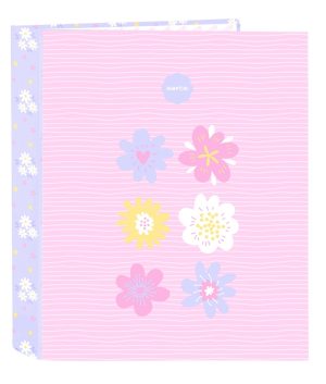 CARPETA FOLIO 4 ANILLAS 35MM LOMO ANCHO SAFTA BOUQUET 27x33x6cm