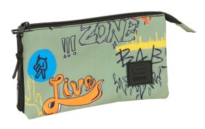 PORTATODO TRIPLE SAFTA GRAFFITI ZONE 22x12x3cm