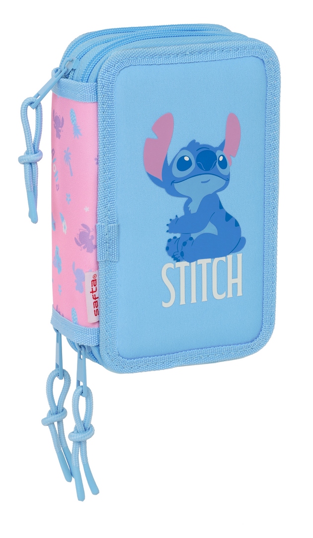 PLUMIER TRIPLE 37 PIEZAS STITCH BRIGHT 12,5x19,5x5,5cm