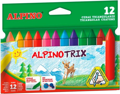Estuche 12 ceras blandas alpinotrix colores surtidos