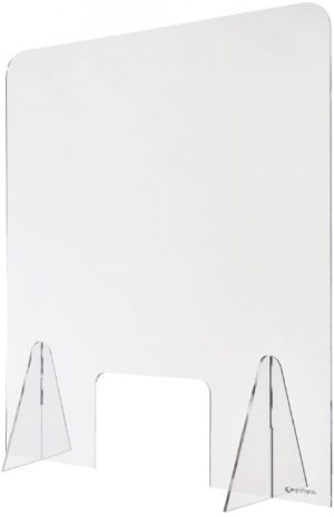 Mampara de proteccion de metacrilato 700x850mm metacrilato 5mm con ventana