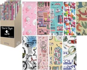 Exp 50 rollos papel regalo busquets kraft todo año 70x100cm