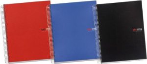 Pack/3 cuaderno espiral notebook8 a5 200h 70g cuad.5x5 the original colores surtidos