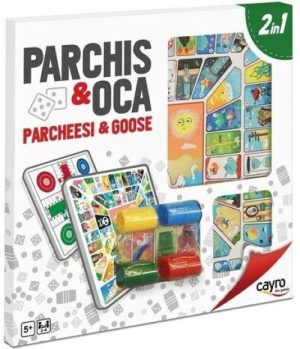 TABLERO PARCHIS OCA MADERA CON ACCESORIOS 40X40CM