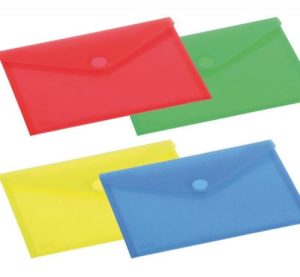 PAQ/10 CARPETA SOBRE A5 CIERRE VELCRO PP ROJO