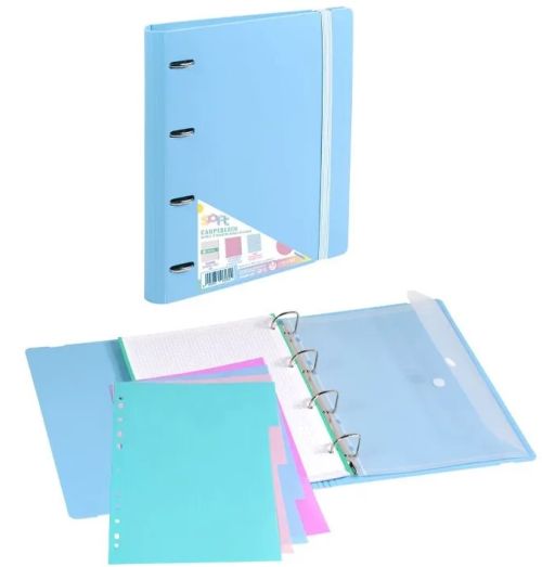 Carpeblock foam soft azul a4+ 4 anillas 35mm con recambio
