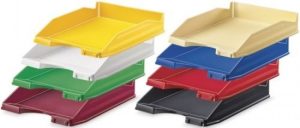 C/10 bandeja sobremesa plastico color rojo opaco 350x250x65mm