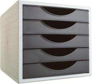 MODULO 5 CAJONES COLOR NEGRO OPACO 340X270X260MM