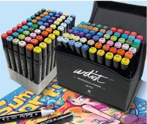 Estuche 60 rotuladores professional markers doble punta colores surtidos