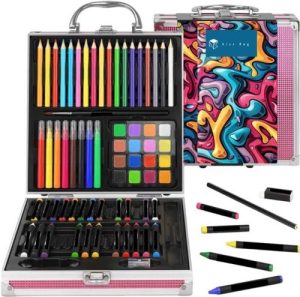 Maleta aluminio art studio artis con 75 piezas