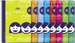 Cuaderno espiral 4º 40h 70g 4mm cuadrovia cubierta basica