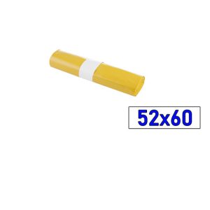 PAQ/25 BOLSAS BASURA 52X60 AMARILLA 80 GALGAS