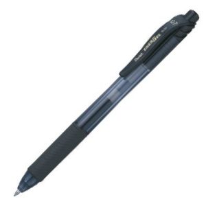 C/12 bolígrafo energel x 107 color negro 0.7 mm. pentel