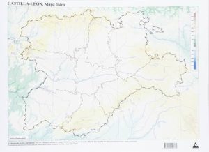 Paq/50 mapas castilla-leon fisico mudos