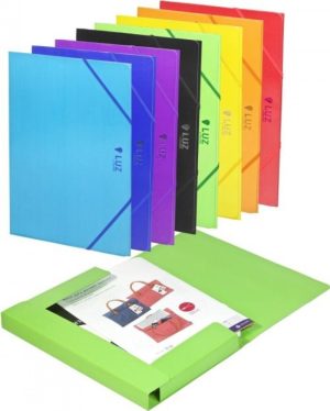 Paq/5 carpeta fº carton gomas y solapas naranja luz