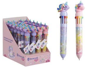 EXP 24 BOLIGRAFOS 10 COLORES UNICORNIOS