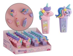 EXP 24 MARCADORES FLUORESCENTES UNICORNIOS