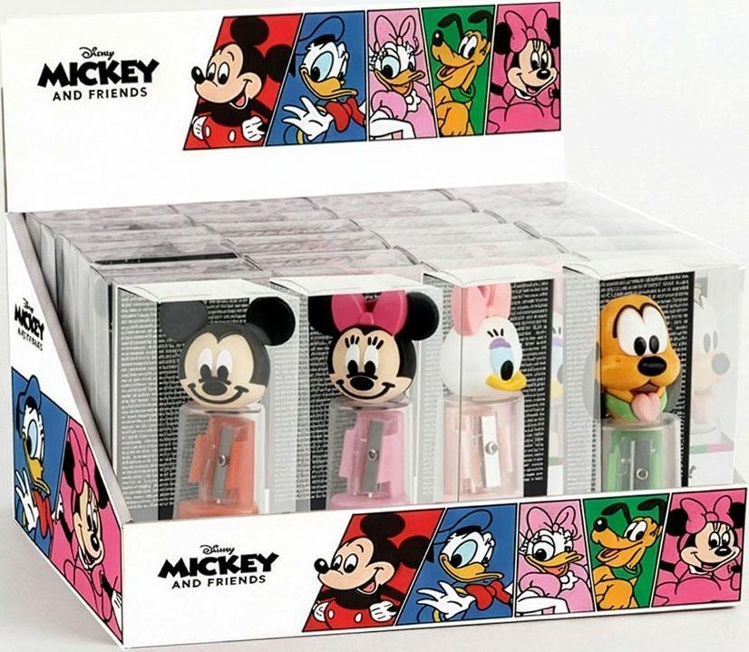 EXP 24 SACAPUNTAS CON DEPOSITO MICKEY &FRIENDS SURTIDOS
