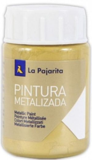 C/6 bote pintura metalizada la pajarita oro rico 35ml
