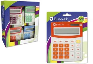EXP 16 CALCULADORA BISMARK C-52 8 DIGITOS  COLORES SURTIDOS