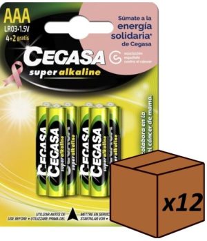 C/12 BLISTER 4+2 PILAS CEGASA SUPER ALCALINA AAA LR03
