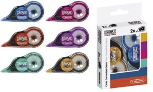 C/12 blister de 2 cintas correctoras mediterranea 5mmx12m