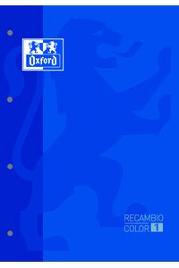 Paq/5 recambio color1 azul marin a4 80h 4 taladros 90g. cuadriculado 5x5